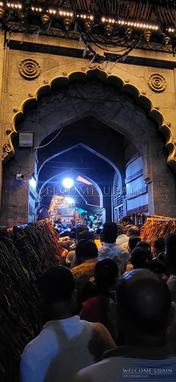 Kal Bhairav Temple — Devotees at the temple on the banks of the Shipra